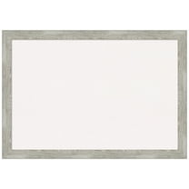 Amanti Art White Cork Board Framed Dove Greywash Narrow Bulletin Board 40 in. x 28 in.