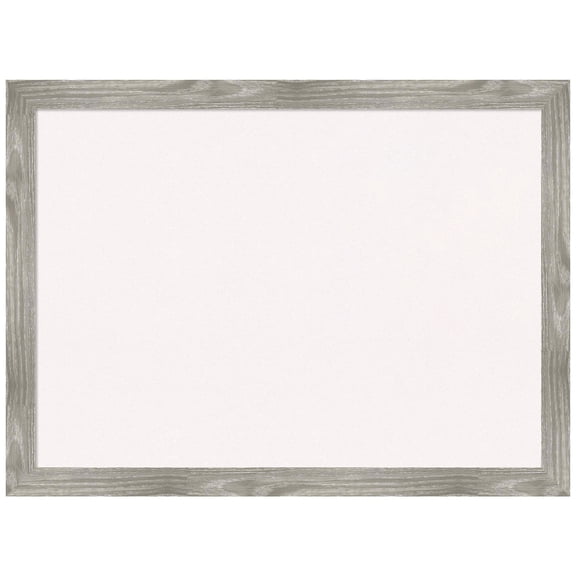 Amanti Art White Cork Board Framed Dove Greywash Square Bulletin Board 31 in. x 23 in.