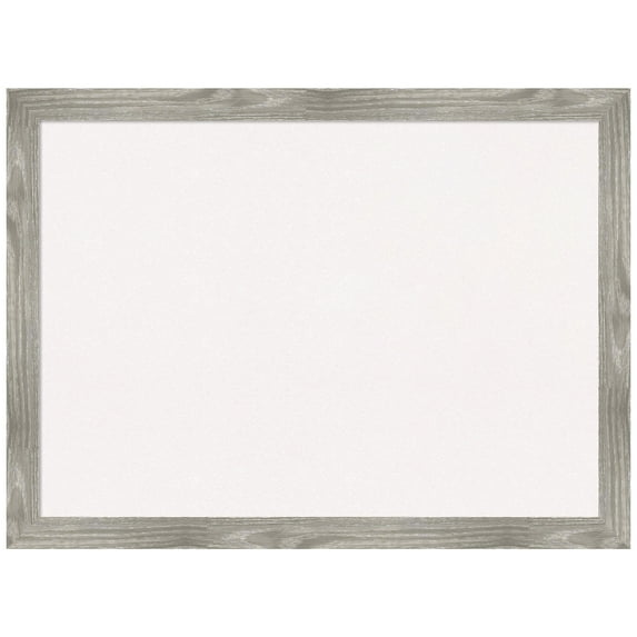 Amanti Art White Cork Board Framed Dove Greywash Square Bulletin Board 31 in. x 23 in.