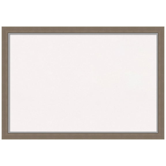 Amanti Art White Cork Board Framed Eva Brown Narrow Bulletin Board 39 in. x 27 in.