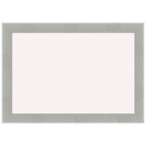 Amanti Art White Cork Board Framed Glam Linen Grey Bulletin Board 41 in. x 29 in.