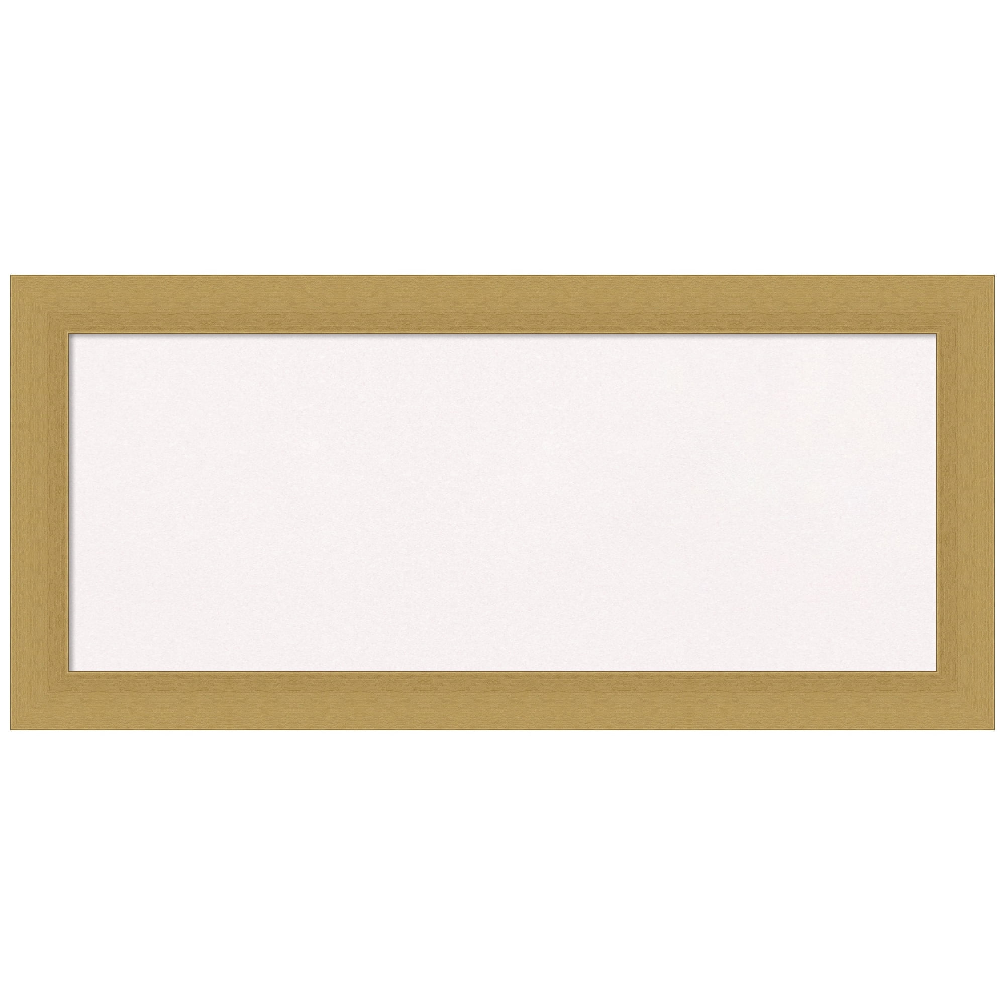 Amanti Art White Cork Board Framed Grace Brushed Gold Bulletin Board 34 in. x 16 in.