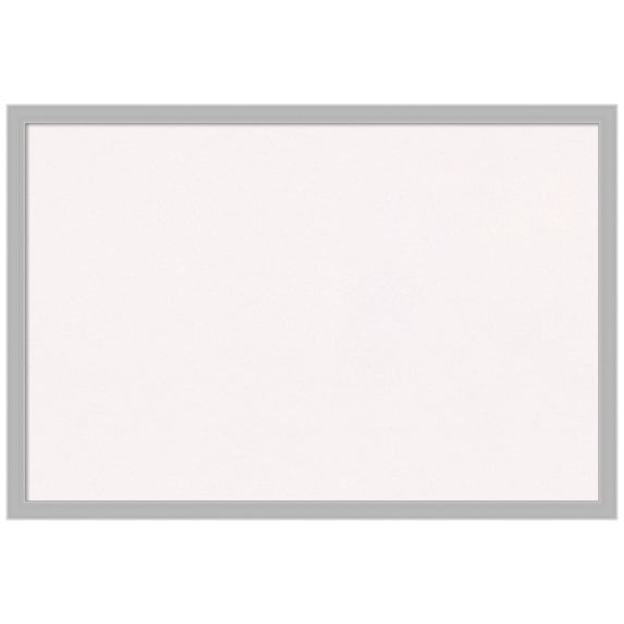 Amanti Art White Cork Board Framed Hera Chrome Bulletin Board 25 in. x 17 in.