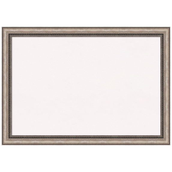 Amanti Art White Cork Board Framed Lyla Ornate Silver Bulletin Board 40 in. x 28 in.