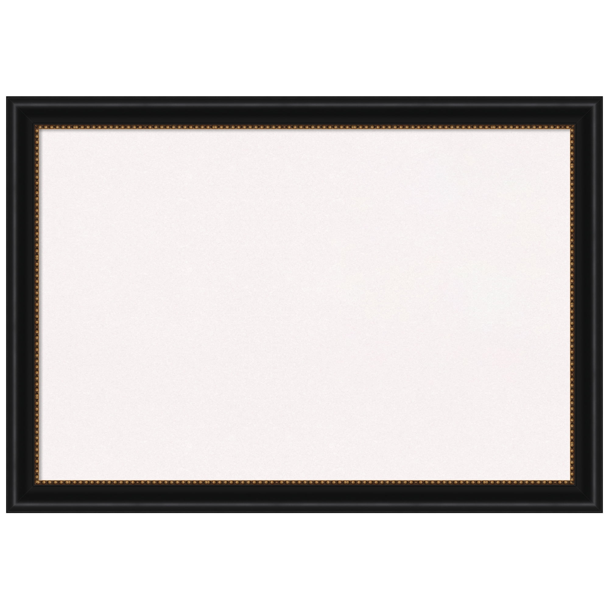 Amanti Art White Cork Board Framed Manhattan Black Bulletin Board 40 in. x 28 in.