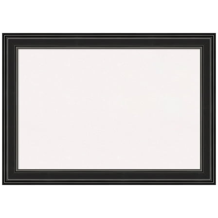 Amanti Art White Cork Board Framed Ridge Black Bulletin Board 42 in. x 30 in.