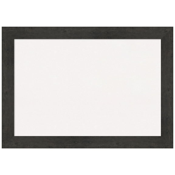 Amanti Art White Cork Board Framed Rustic Plank Espresso Bulletin Board 41 in. x 29 in.