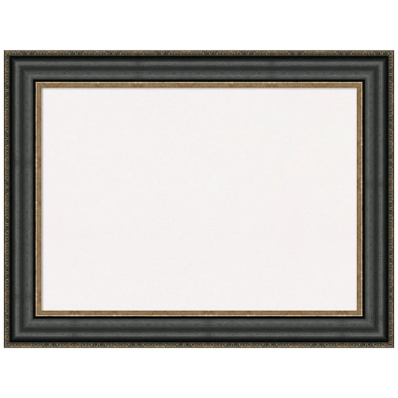 Amanti Art White Cork Board Framed Thomas Black Bronze Bulletin Board 34 in. x 26 in.