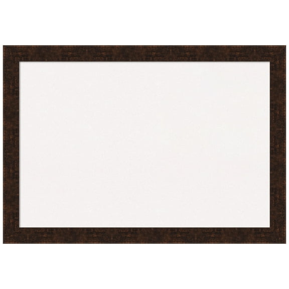 Amanti Art White Cork Board Framed William Mottled Bronze Narrow Bulletin Board 40 in. x 28 in.
