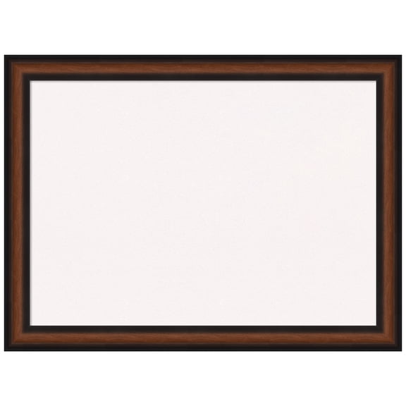 Amanti Art White Cork Board Framed Yale Walnut Bulletin Board 31 in. x 23 in.