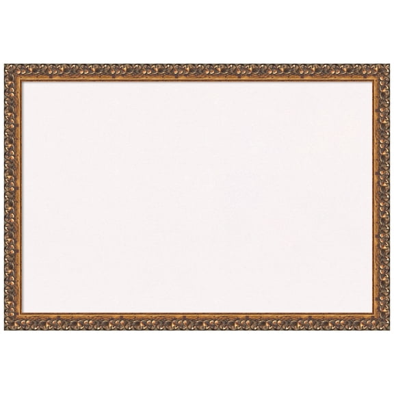 Amanti Art White Cork Board Wood Framed Antique Bronze Bulletin Board 26 in. x 18 in.