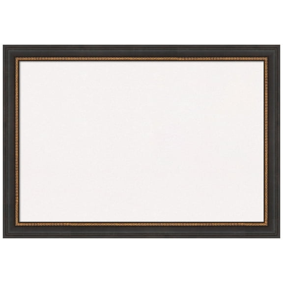 Amanti Art White Cork Board Wood Framed Ashton Black Bulletin Board 27 in. x 19 in.