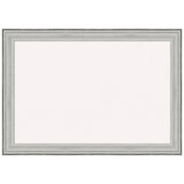 Amanti Art White Cork Board Wood Framed Bel Volto Silver Bulletin Board 27 in. x 19 in.