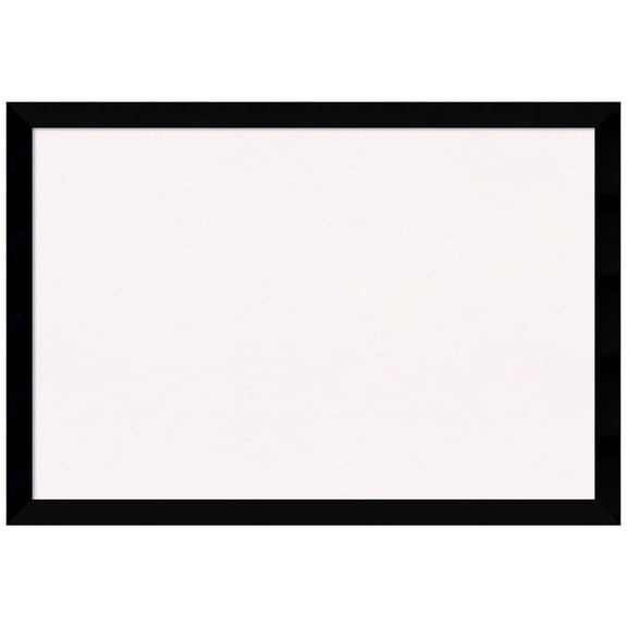 Amanti Art White Cork Board Wood Framed Black Museum Bulletin Board 39 in. x 27 in.