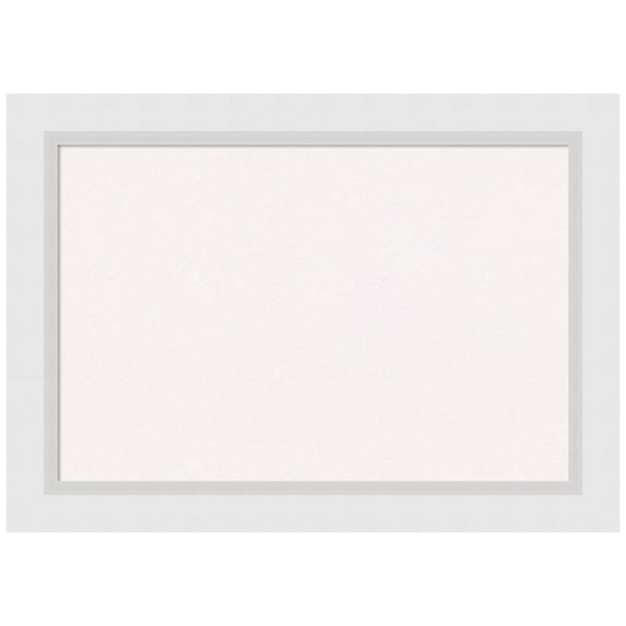 Amanti Art White Cork Board Wood Framed Blanco White Bulletin Board 28 in. x 20 in.