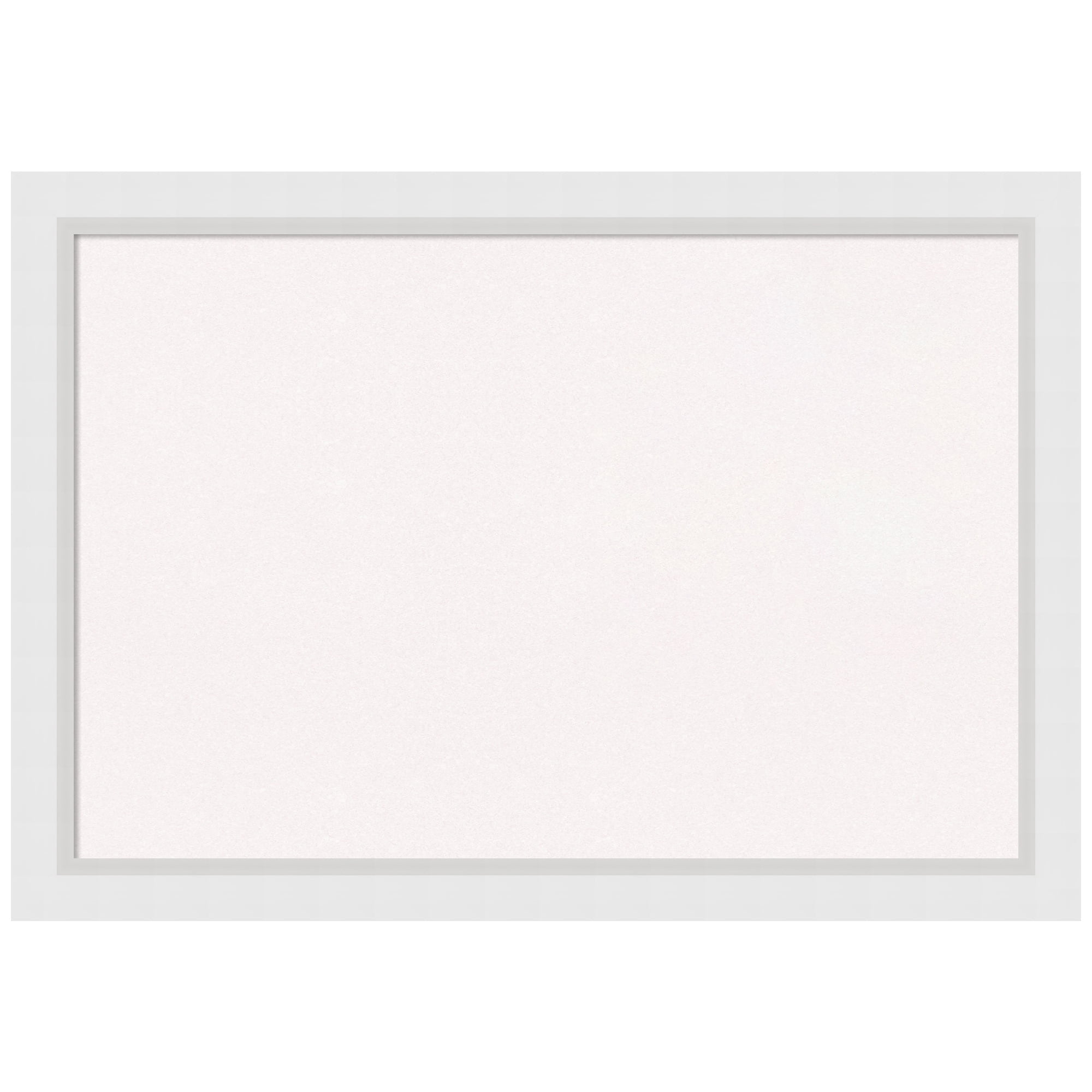 Blanco White Wood Framed Large Cork Bulletin Board