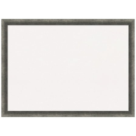 Amanti Art White Cork Board Wood Framed Burnished Concrete Narrow Bulletin Board 30 in. x 22 in.