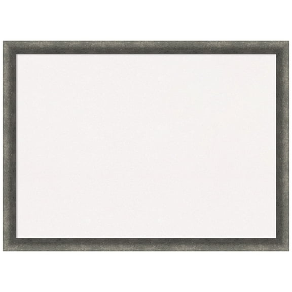 Amanti Art White Cork Board Wood Framed Burnished Concrete Narrow Bulletin Board 30 in. x 22 in.
