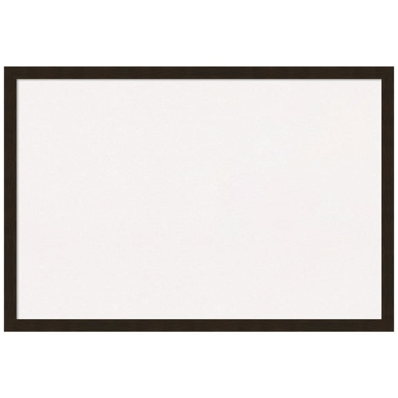 Amanti Art White Cork Board Wood Framed Carlisle Espresso Narrow Bulletin Board 25 in. x 17 in.