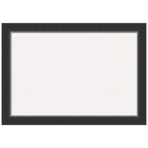 Amanti Art White Cork Board Wood Framed Corvino Black Narrow Bulletin Board 27 in. x 19 in.