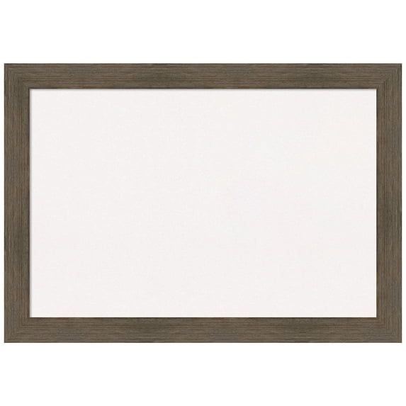 Amanti Art White Cork Board Wood Framed Hardwood Mocha Narrow Bulletin Board 27 in. x 19 in.