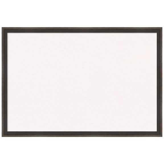 Amanti Art White Cork Board Wood Framed Hardwood Wedge Chocolate Bulletin Board 25 in. x 17 in.