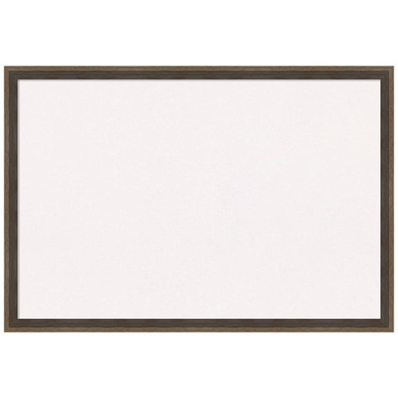 Amanti Art White Cork Board Wood Framed Hardwood Wedge Mocha Bulletin Board 25 in. x 17 in.
