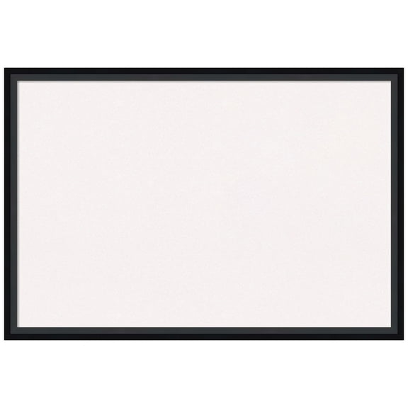 Amanti Art White Cork Board Wood Framed Lucie Black Bulletin Board 25 in. x 17 in.