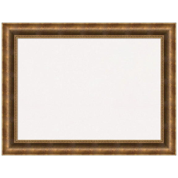 Amanti Art White Cork Board Wood Framed Manhattan Bronze Bulletin Board 33 in. x 25 in.