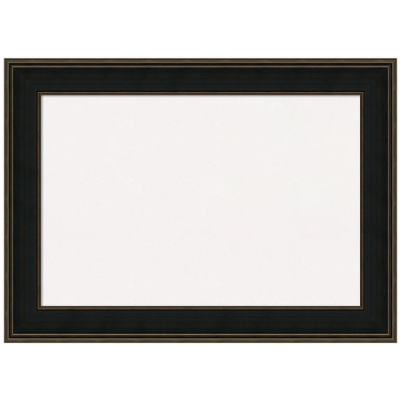 Amanti Art White Cork Board Wood Framed Mezzanine Espresso Bulletin Board 44 in. x 32 in.