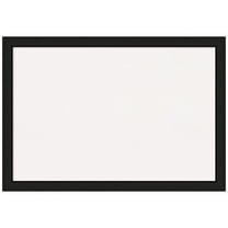 Amanti Art White Cork Board Wood Framed Midnight Black Narrow Bulletin Board 39 in. x 27 in.