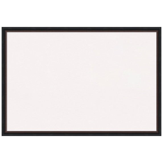 Amanti Art White Cork Board Wood Framed Salon Scoop Red Black Bulletin Board 38 in. x 26 in.