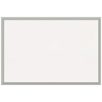 Amanti Art White Cork Board Wood Framed Silver Leaf Bulletin Board 38 in. x 26 in.
