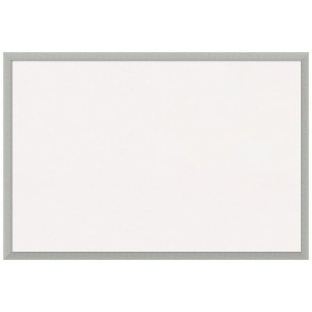 Amanti Art White Cork Board Wood Framed Silver Leaf Bulletin Board 38 in. x 26 in.