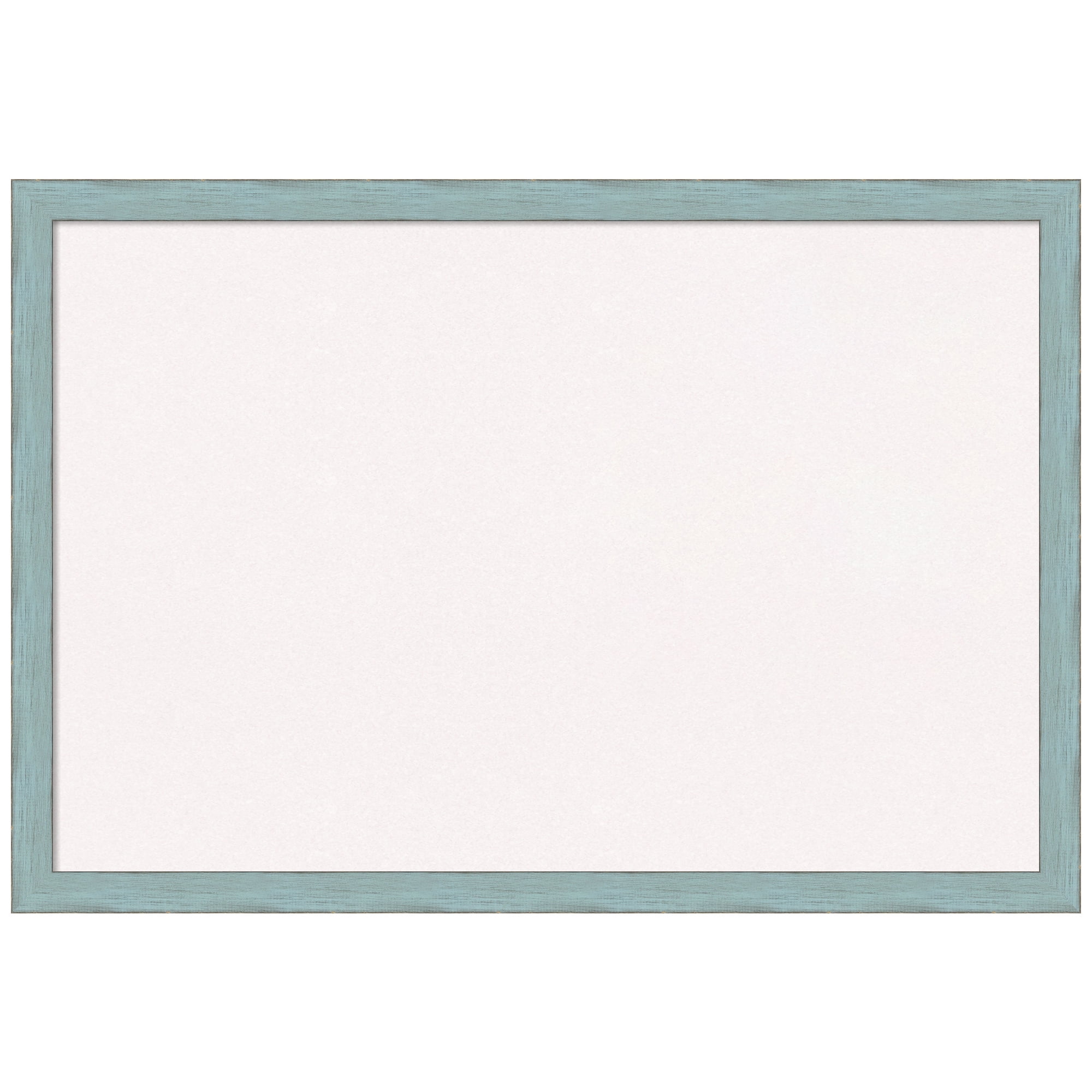 Amanti Art White Cork Board Wood Framed Sky Blue Rustic Bulletin Board 38 in. x 26 in.