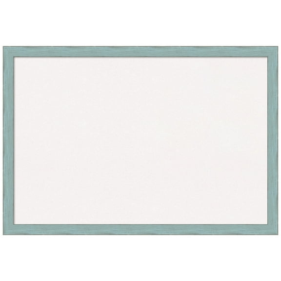 Amanti Art White Cork Board Wood Framed Sky Blue Rustic Bulletin Board 38 in. x 26 in.