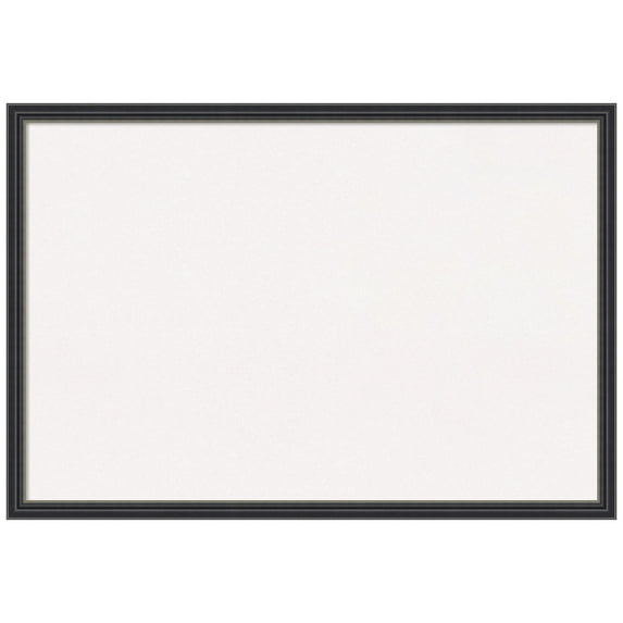 Amanti Art White Cork Board Wood Framed Stylish Black Bulletin Board 38 in. x 26 in.