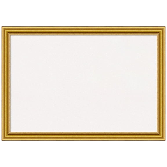 Amanti Art White Cork Board Wood Framed Townhouse Gold Bulletin Board 40 in. x 28 in.