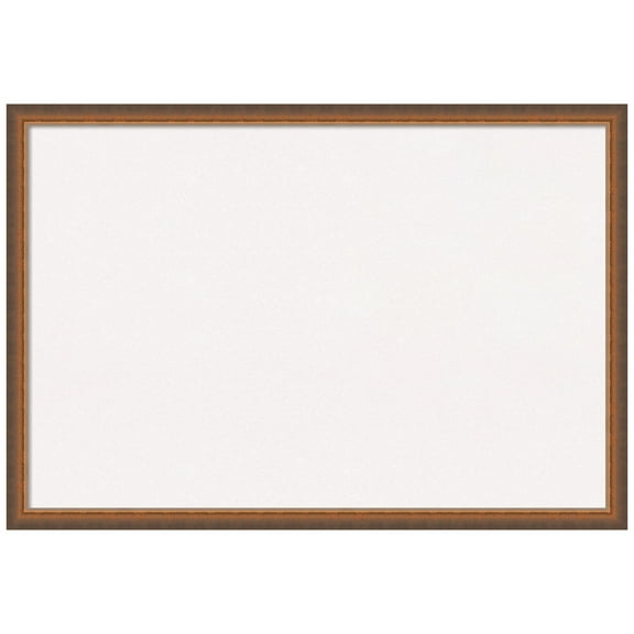 Amanti Art White Cork Board Wood Framed Two Tone Bronze Copper Bulletin Board 38 in. x 26 in.