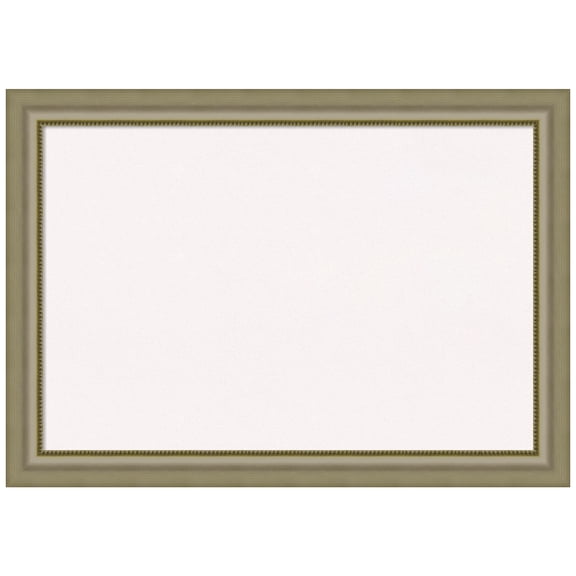 Amanti Art White Cork Board Wood Framed Vegas Silver Bulletin Board 41 in. x 29 in.