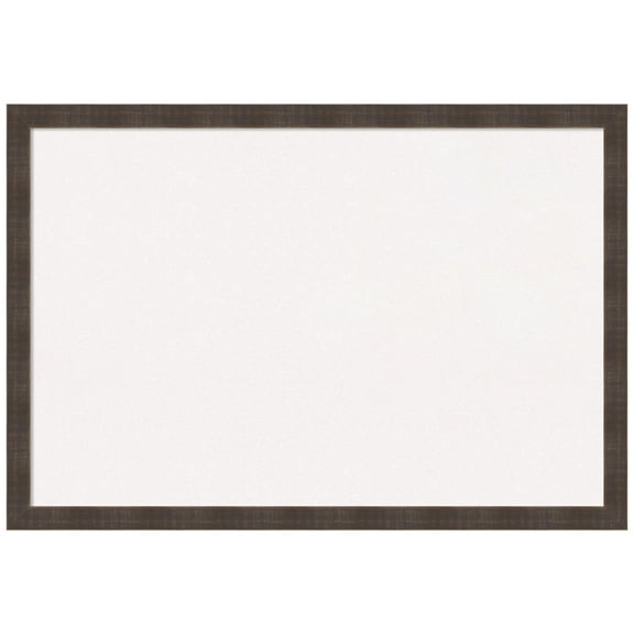 Amanti Art White Cork Board Wood Framed Whiskey Brown Rustic Bulletin Board 38 in. x 26 in.