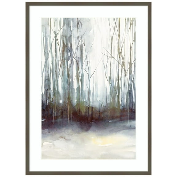 Amanti Art Winter Storm Wood Framed Wall Art Print