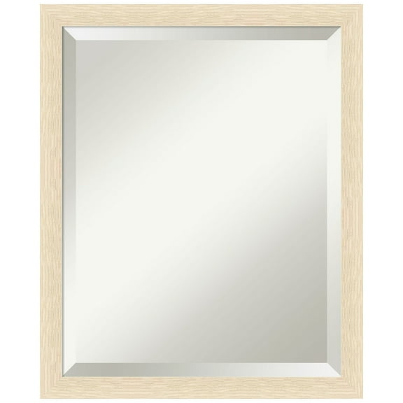 Amanti Art Woodgrain Stripe Beveled Wood Wall Mirror 22 x 18 in.