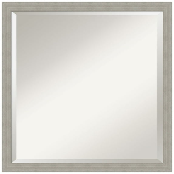 Amanti Art Woodgrain Stripe Beveled Wood Wall Mirror 22 x 22 in.