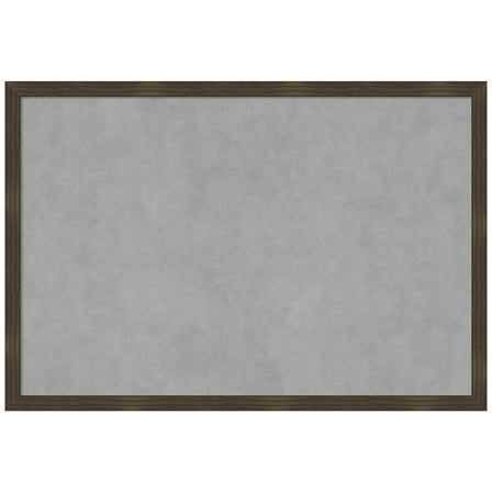 Amanti Art Woodgrain Stripe Chocolate Framed Magnetic Board 38 x 26 in.