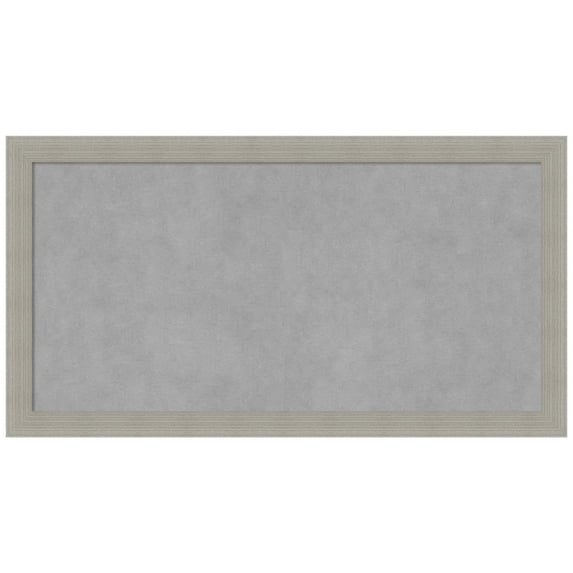 Amanti Art Woodgrain Stripe Grey Framed Magnetic Board 26 x 14 in.