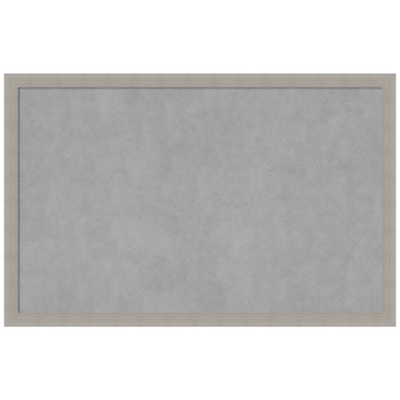 Amanti Art Woodgrain Stripe Grey Framed Magnetic Board 34 x 22 in.
