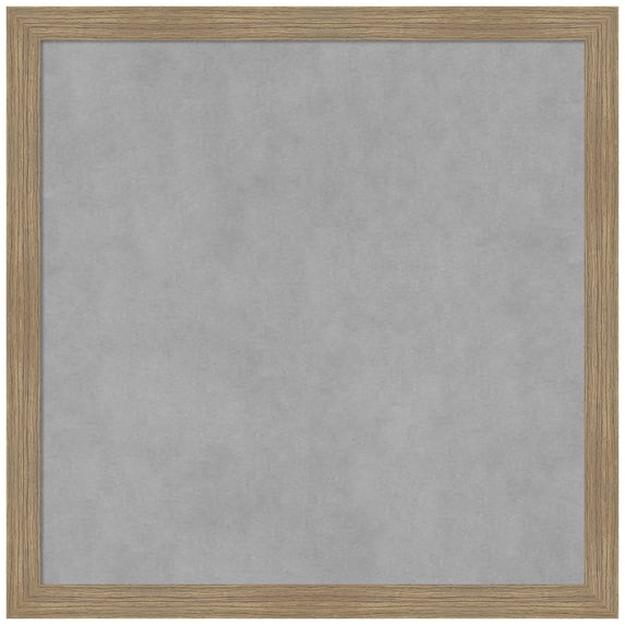 Amanti Art Woodgrain Stripe Mocha Framed Magnetic Board 22 x 22 in.