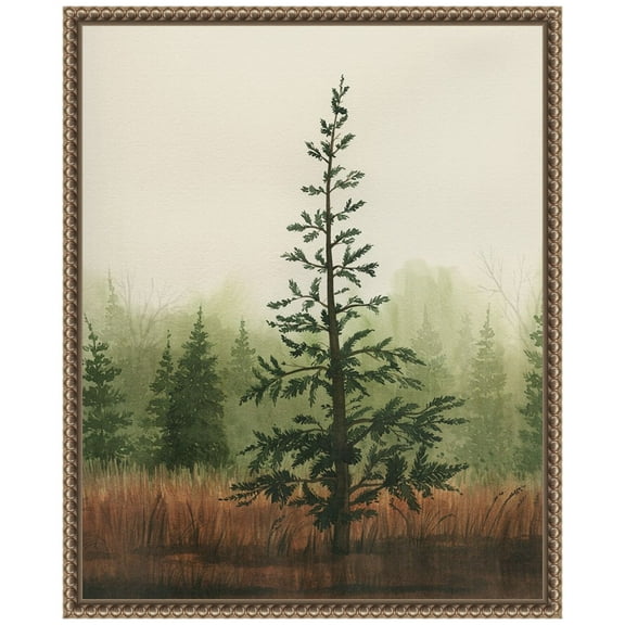 Amanti Art Young Evergreen II Framed Canvas Wall Art Print