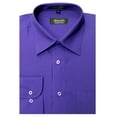 thumbnail image 1 of Amanti CL1005-18 1-2x36-37 Amanti Mens Wrinkle Free Solid Purple Dress Shirt - Purple-18 1-2 x 36-37, 1 of 1